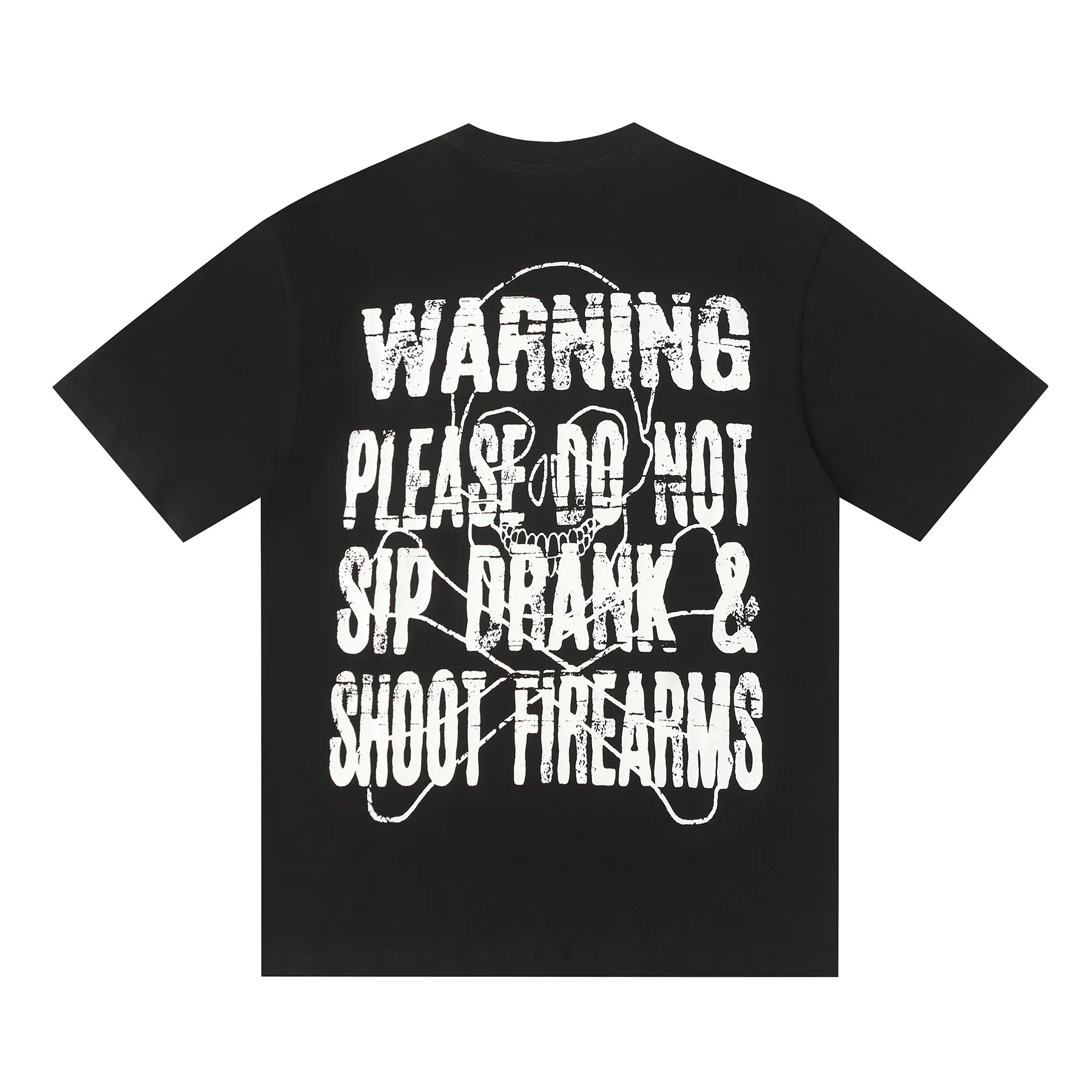 # ｜ THAT'S A AWFUL LOT OF COUGH SYRUP In Stock Real shot American simple trendy brand loose casual T-shirt Fabric (fabric): 32 counts Weight combed double yarn pure cotton Sizes (size): S-M L X L Color (colour): White, Black